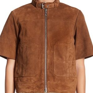 Brand new with tags Theory suede ss zip up moto